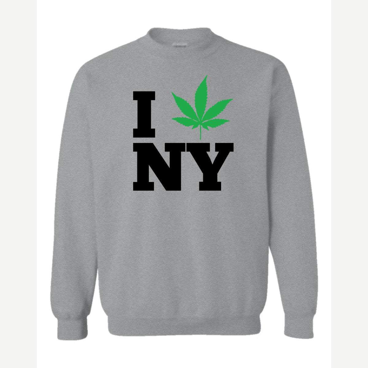 I 🍃 NY — Crewneck Sweatshirt / Sport Grey