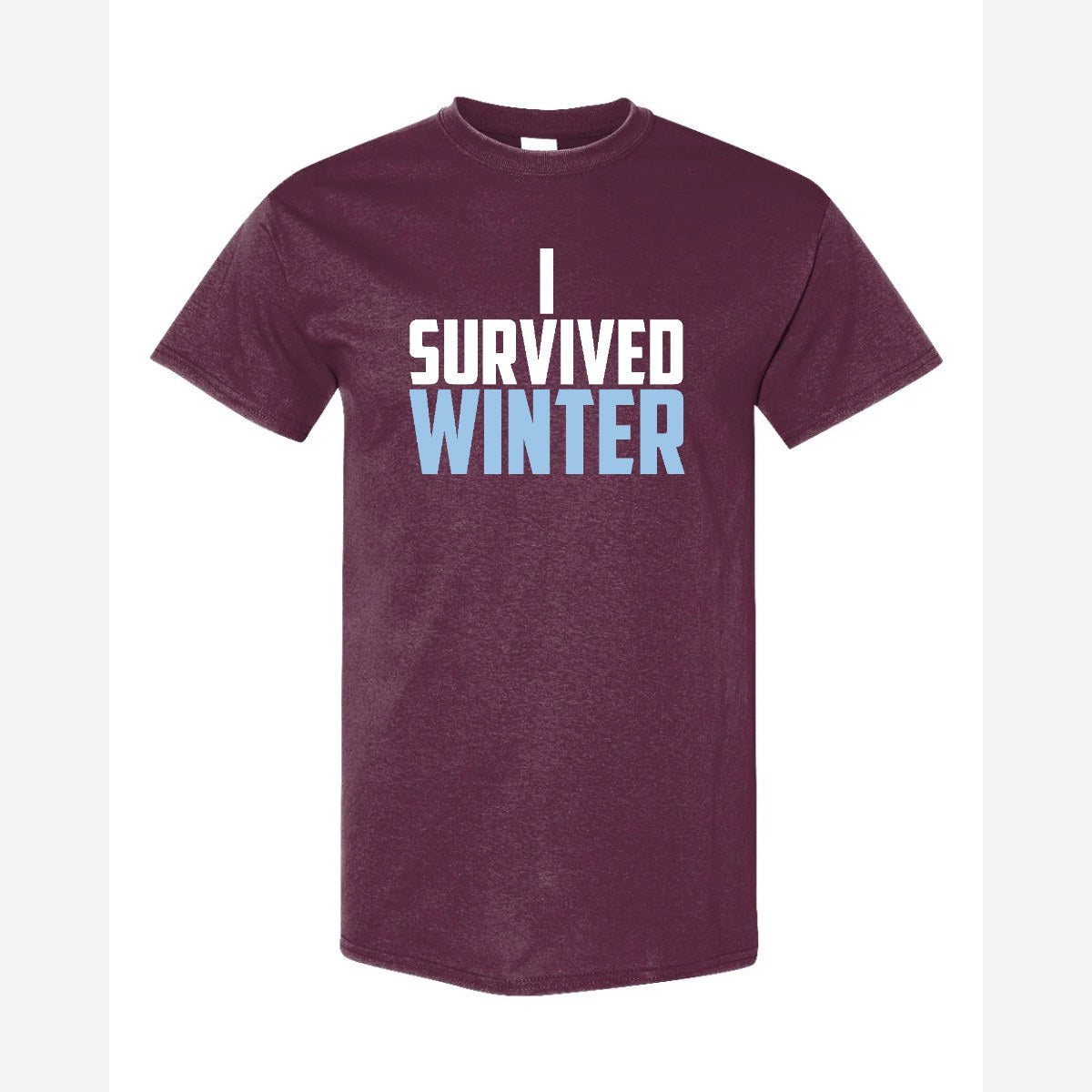 I Survived Winter — Classic Tee / Maroon