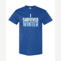 I Survived Winter — Classic Tee / Royal