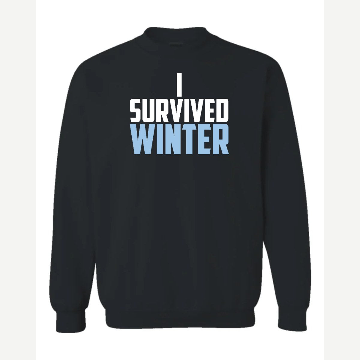I Survived Winter — Crewneck Sweatshirt / Black