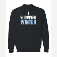 I Survived Winter — Crewneck Sweatshirt / Black