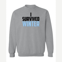 I Survived Winter — Crewneck Sweatshirt / Sport Grey