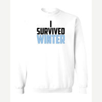 I Survived Winter — Crewneck Sweatshirt / White