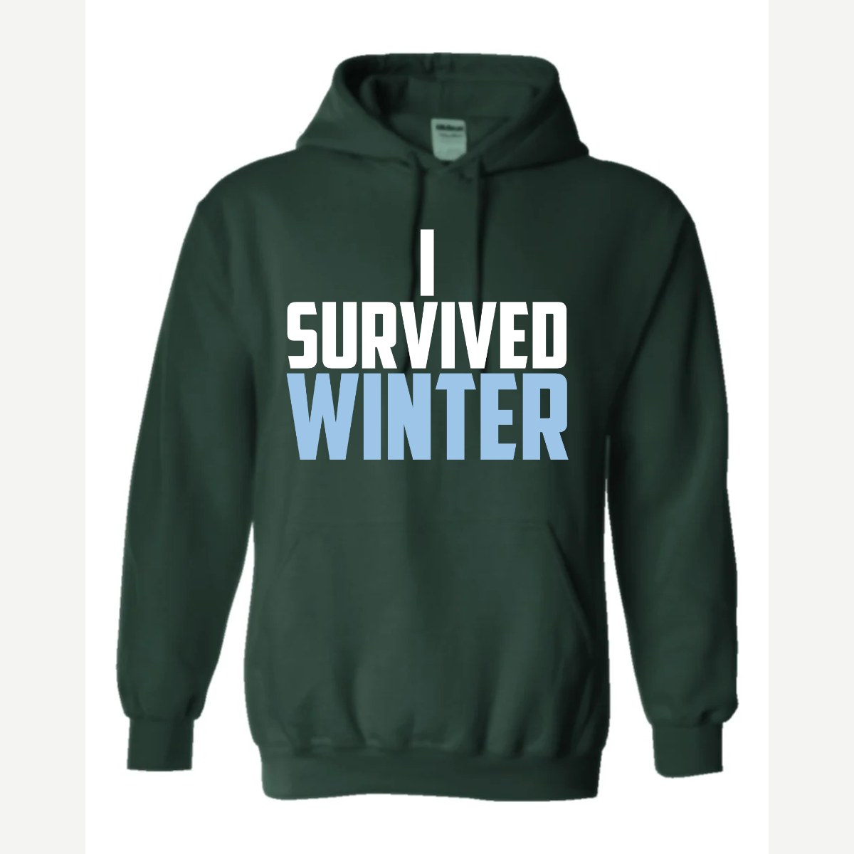 I Survived Winter — Hoodie / Forest Green
