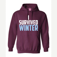 I Survived Winter — Hoodie / Maroon