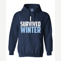 I Survived Winter — Hoodie / Navy