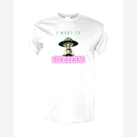 I Want to Believe (UFO Cow) — Classic Tee / White