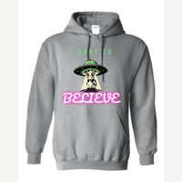 I Want to Believe (UFO Cow) — Hoodie / Sport Grey