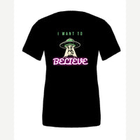 I Want to Believe (UFO Cow) — Premium Tee / Black
