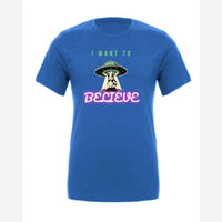 I Want to Believe (UFO Cow) — Premium Tee / True Royal