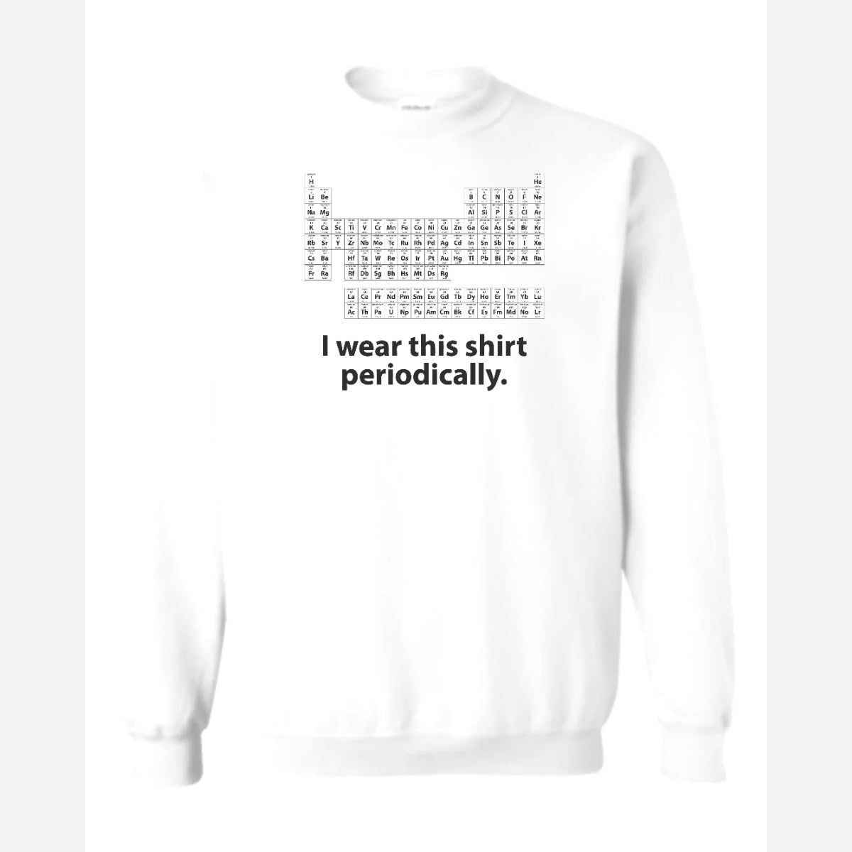 I Wear This Shirt Periodically — Crewneck Sweatshirt / White
