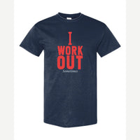 I Work Out Sometimes — Classic Tee / Navy