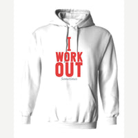 I Work Out Sometimes — Hoodie / White