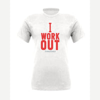 I Work Out Sometimes — Premium Tee / White