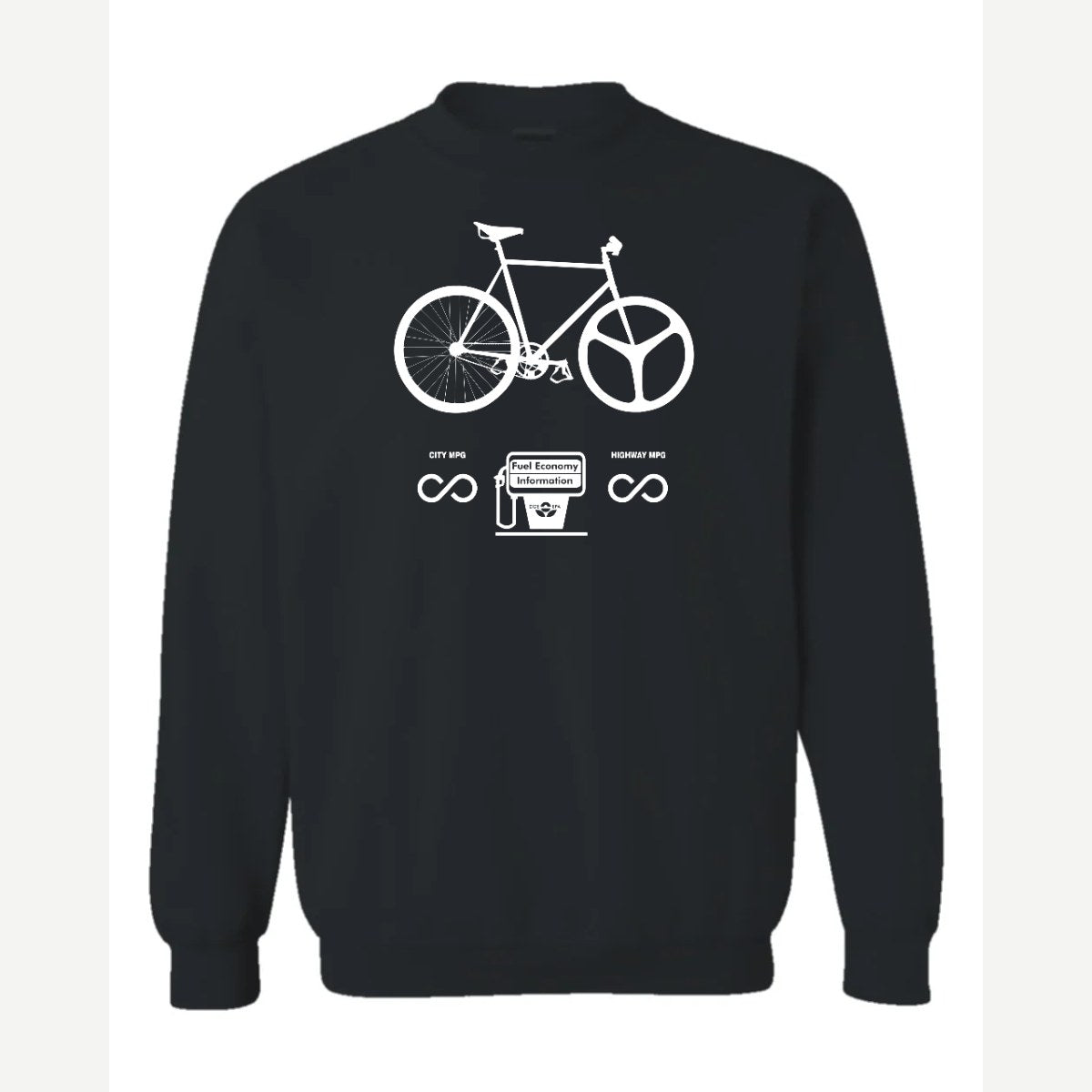 Infinity MPG Bike — Crewneck Sweatshirt / Black