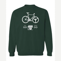 Infinity MPG Bike — Crewneck Sweatshirt / Forest Green