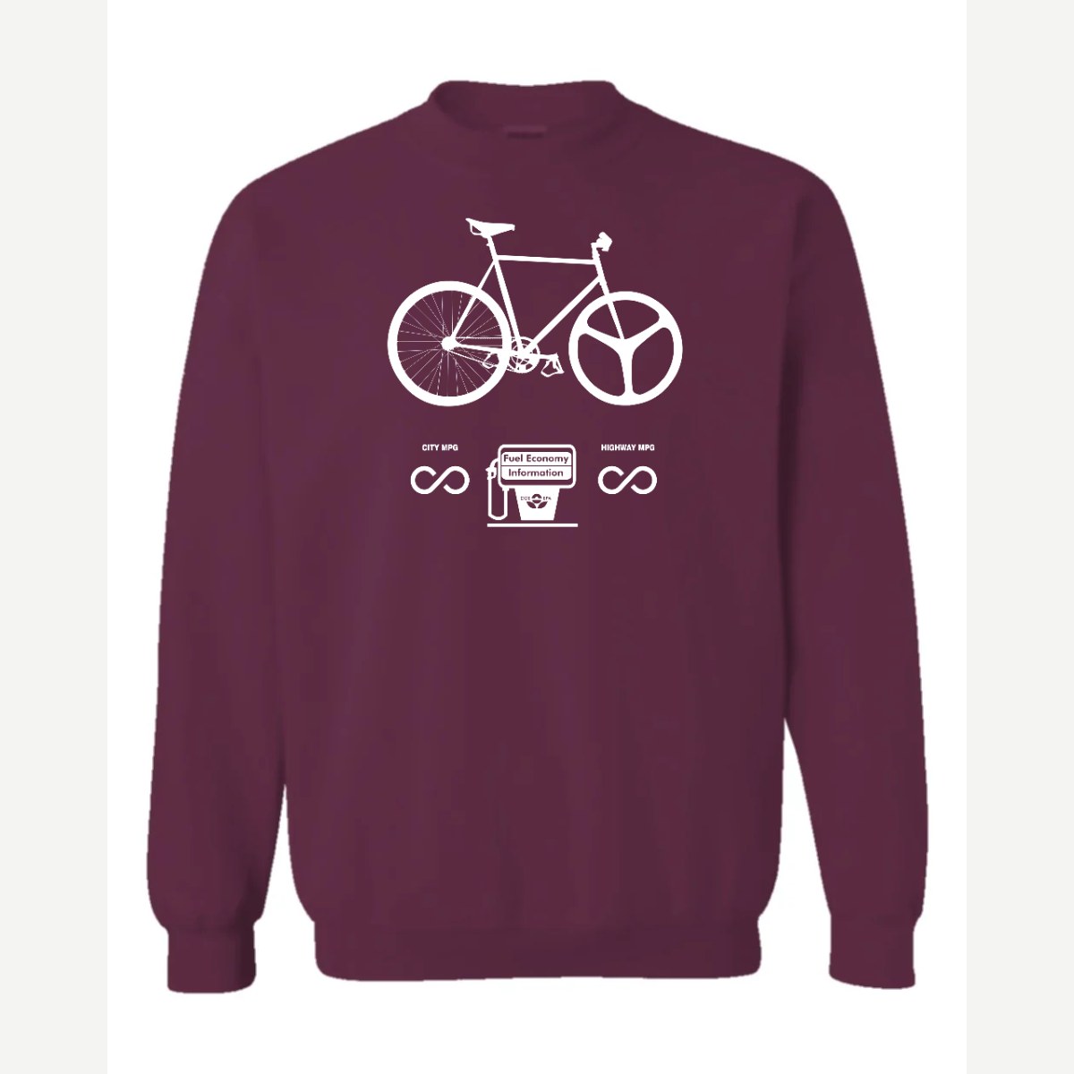 Infinity MPG Bike — Crewneck Sweatshirt / Maroon