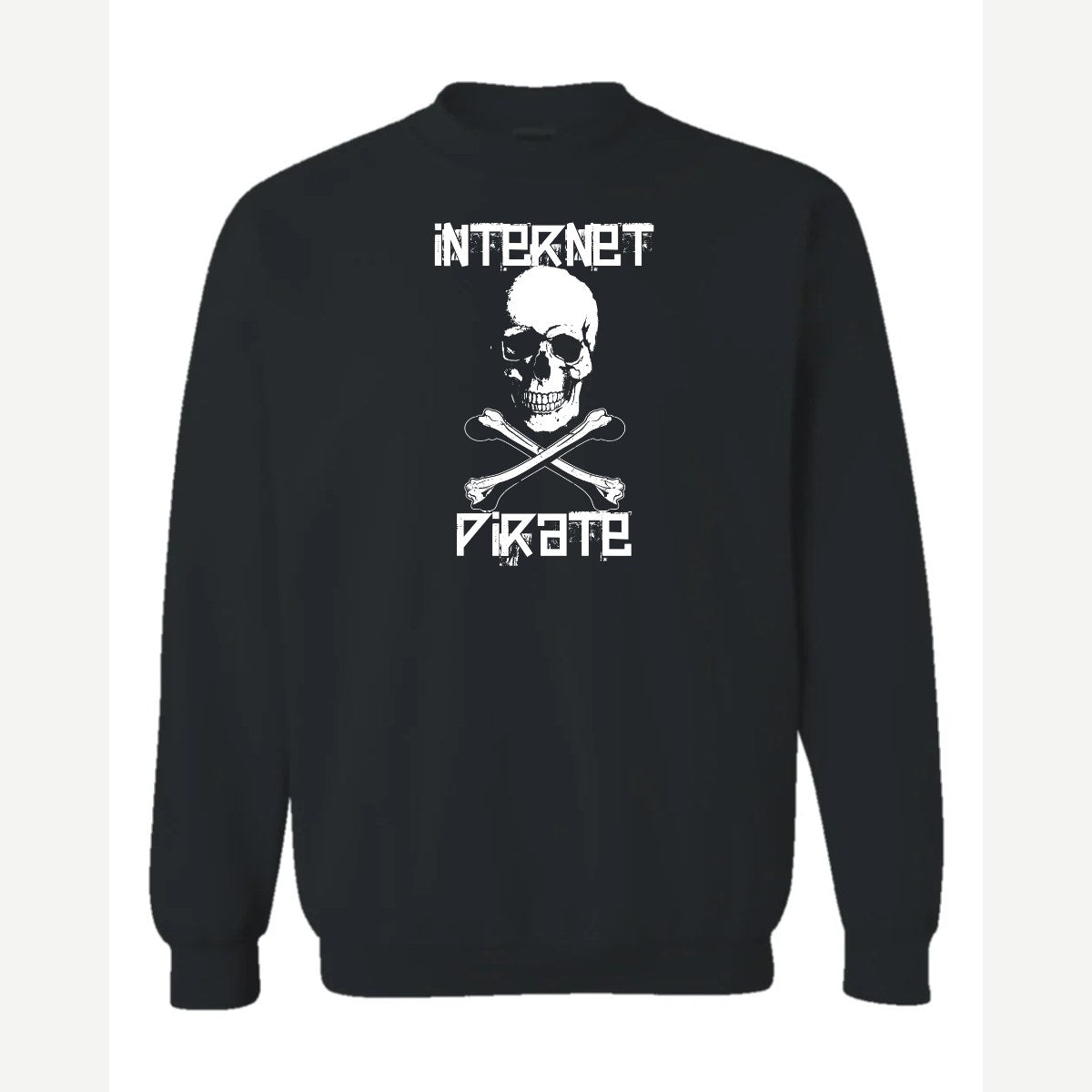 Internet Pirate — Crewneck Sweatshirt / Black
