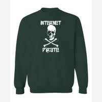 Internet Pirate — Crewneck Sweatshirt / Forest Green