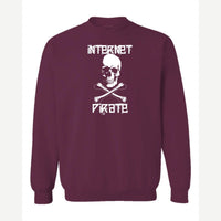 Internet Pirate — Crewneck Sweatshirt / Maroon