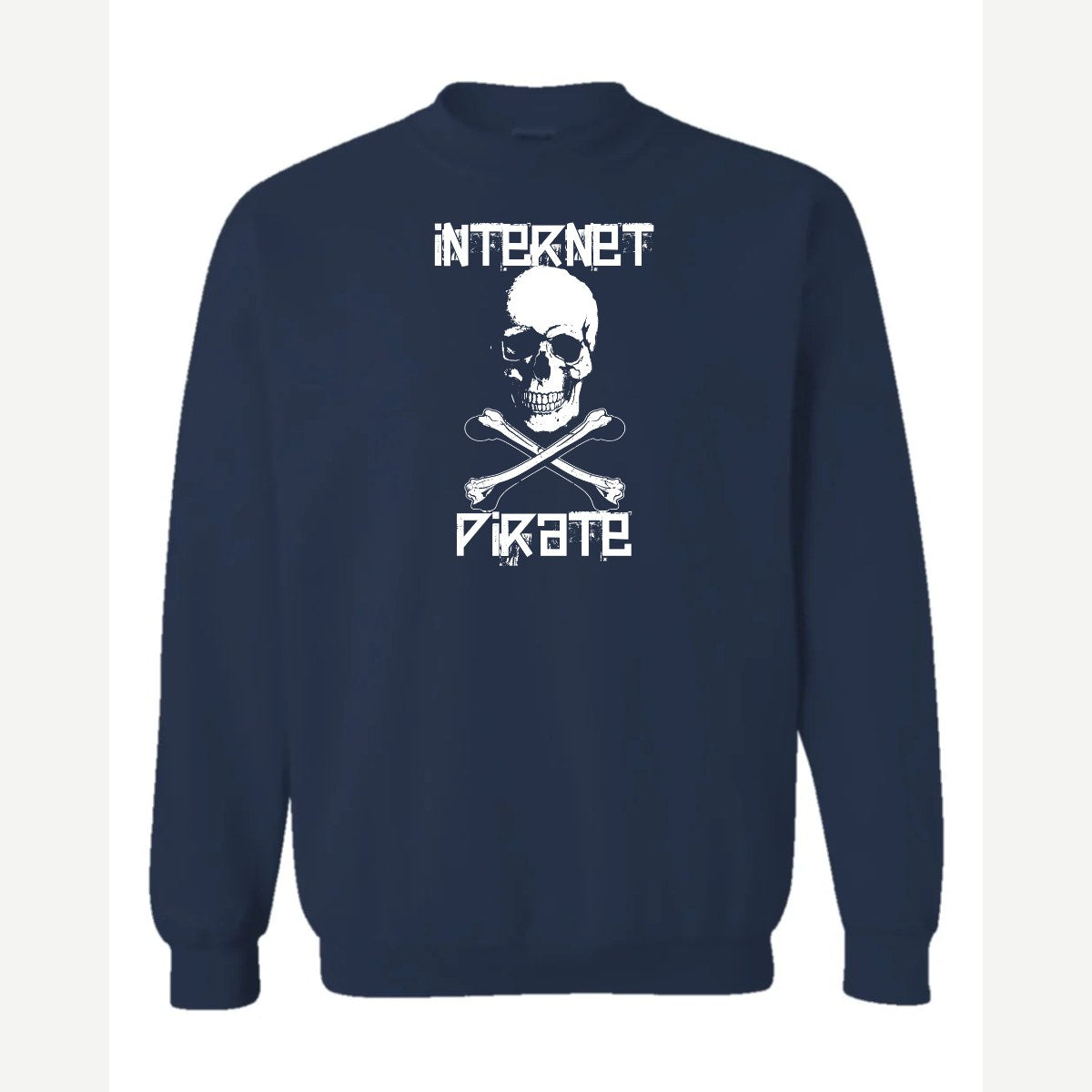 Internet Pirate — Crewneck Sweatshirt / Navy