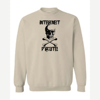 Internet Pirate — Crewneck Sweatshirt / Sand