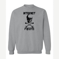Internet Pirate — Crewneck Sweatshirt / Sport Grey