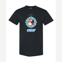 Just Chillin' (Penguin) — Classic Tee / Black