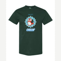 Just Chillin' (Penguin) — Classic Tee / Forest Green