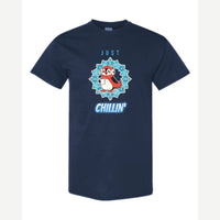 Just Chillin' (Penguin) — Classic Tee / Navy