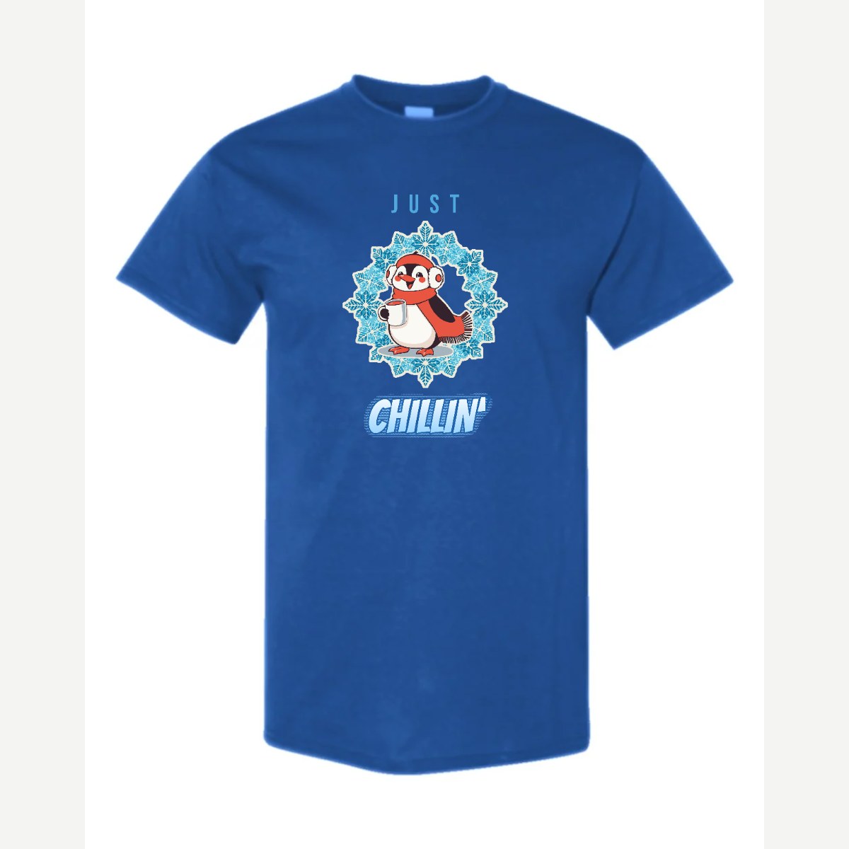 Just Chillin' (Penguin) — Classic Tee / Royal
