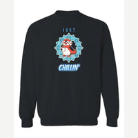 Just Chillin' (Penguin) — Crewneck Sweatshirt / Black