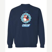 Just Chillin' (Penguin) — Crewneck Sweatshirt / Navy