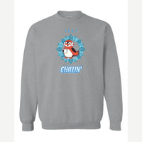 Just Chillin' (Penguin) — Crewneck Sweatshirt / Sport Grey