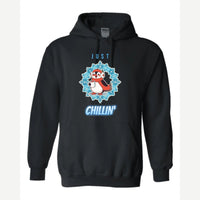 Just Chillin' (Penguin) — Hoodie / Black