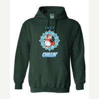 Just Chillin' (Penguin) — Hoodie / Forest Green