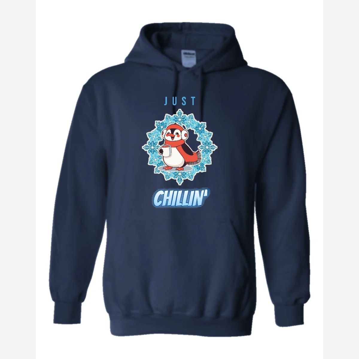 Just Chillin' (Penguin) — Hoodie / Navy