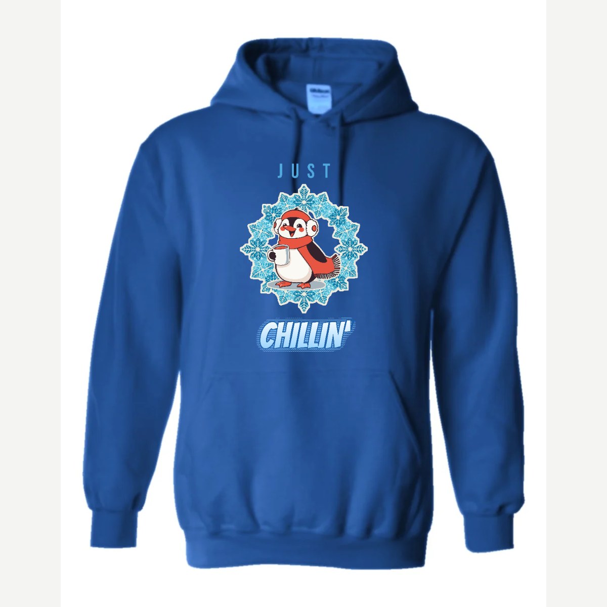 Just Chillin' (Penguin) — Hoodie / Royal