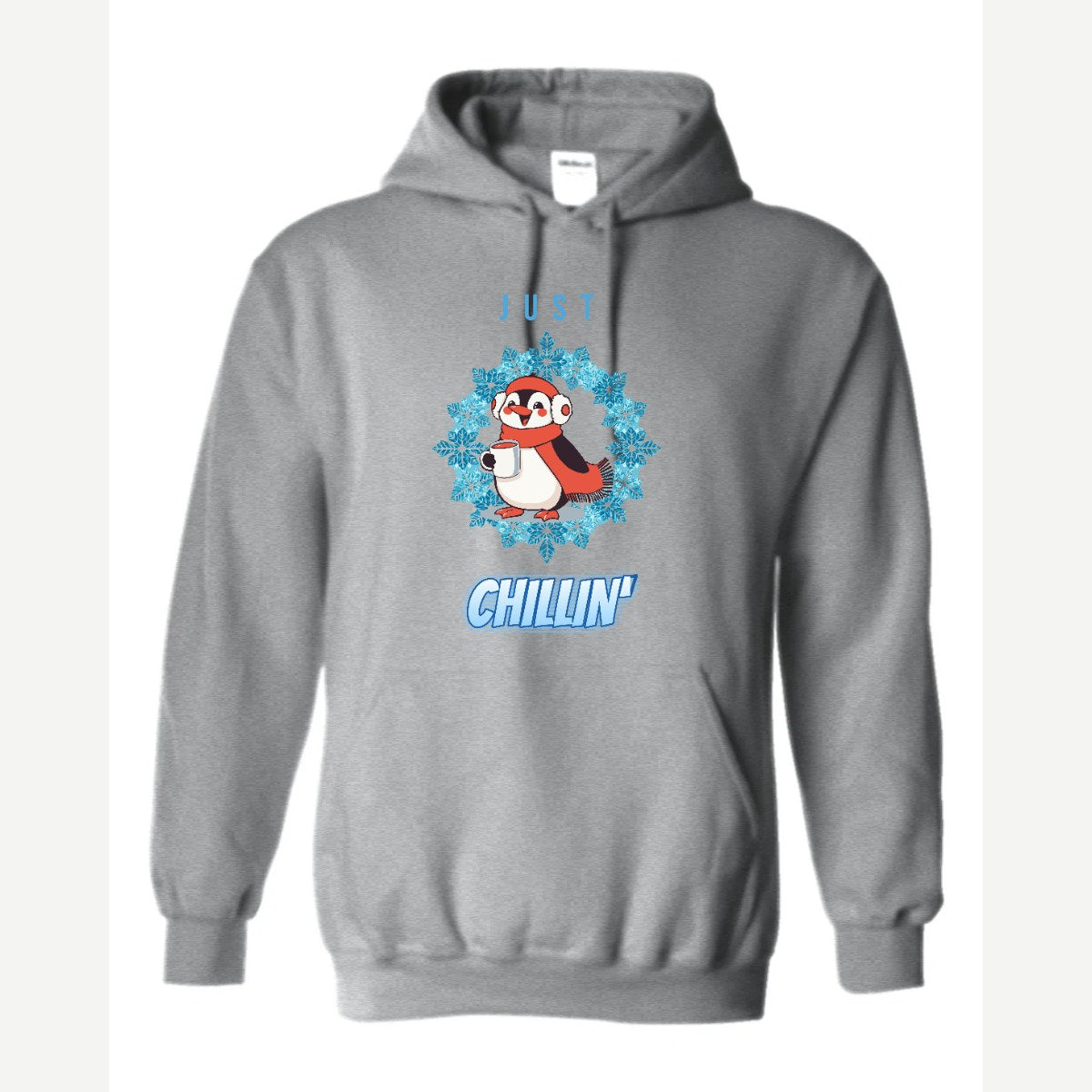 Just Chillin' (Penguin) — Hoodie / Sport Grey