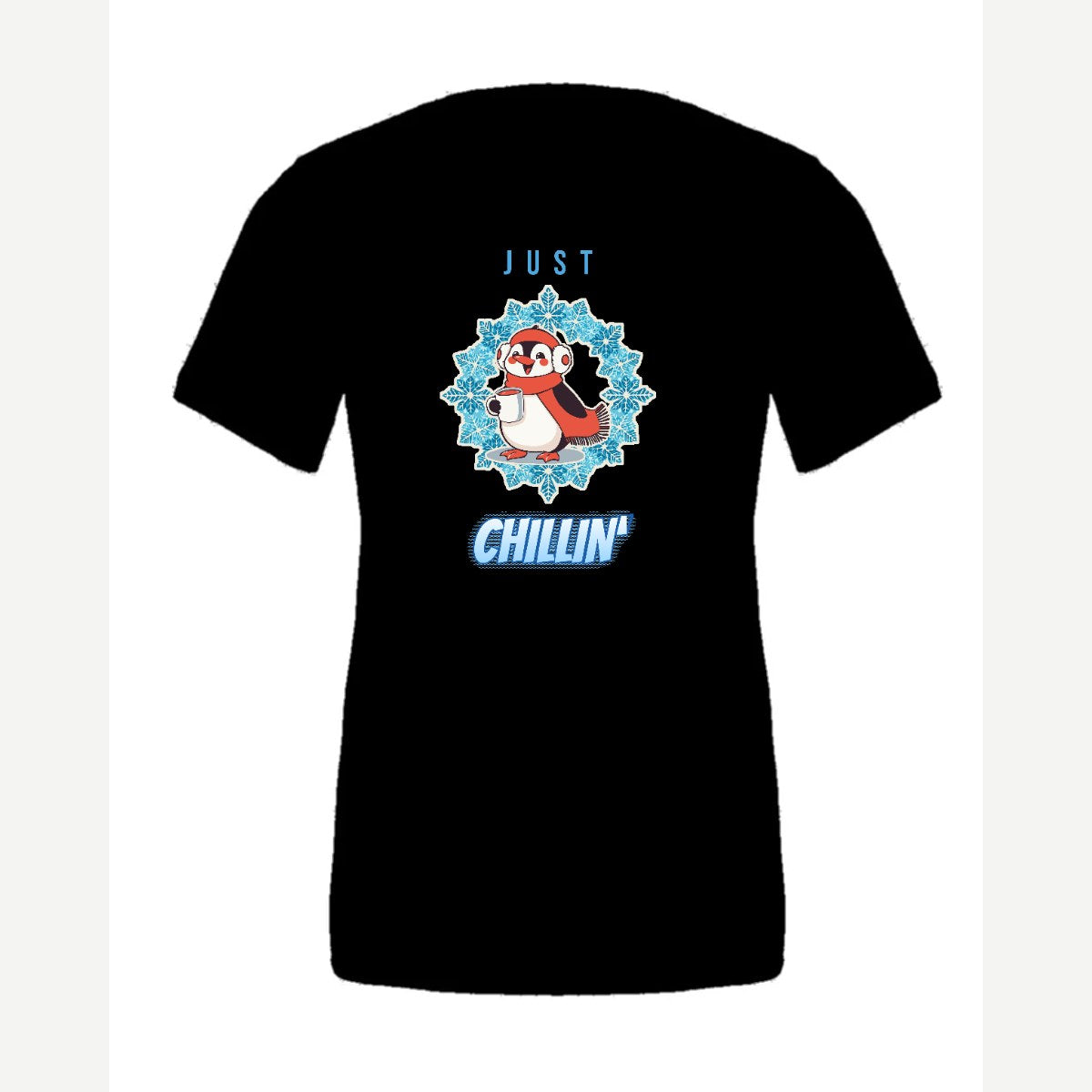 Just Chillin' (Penguin) — Premium Tee / Black