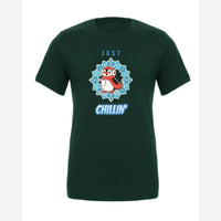 Just Chillin' (Penguin) — Premium Tee / Forest