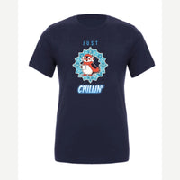 Just Chillin' (Penguin) — Premium Tee / Navy