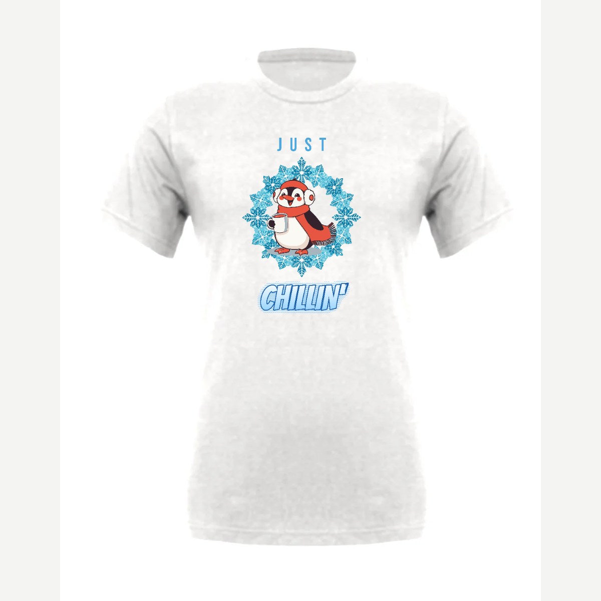 Just Chillin' (Penguin) — Premium Tee / White