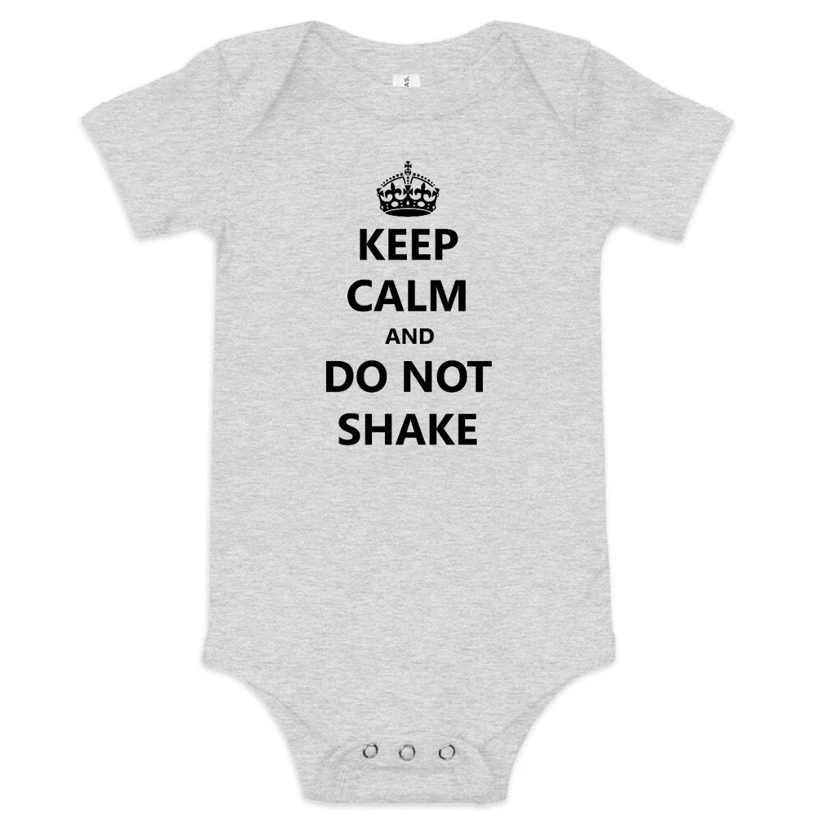 Keep Calm Do Not Shake — Baby Bodysuit / Athletic Heather