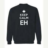 Keep Calm Eh — Crewneck Sweatshirt / Black
