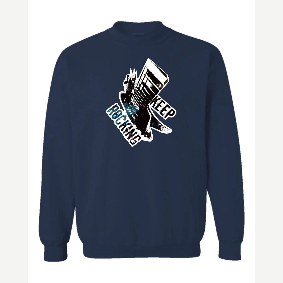 Keep Rocking — Crewneck Sweatshirt / Navy