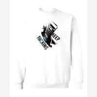 Keep Rocking — Crewneck Sweatshirt / White