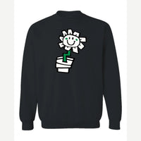Kurplunk Flower — Crewneck Sweatshirt / Black