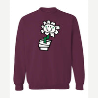 Kurplunk Flower — Crewneck Sweatshirt / Maroon