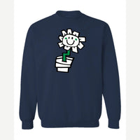 Kurplunk Flower — Crewneck Sweatshirt / Navy